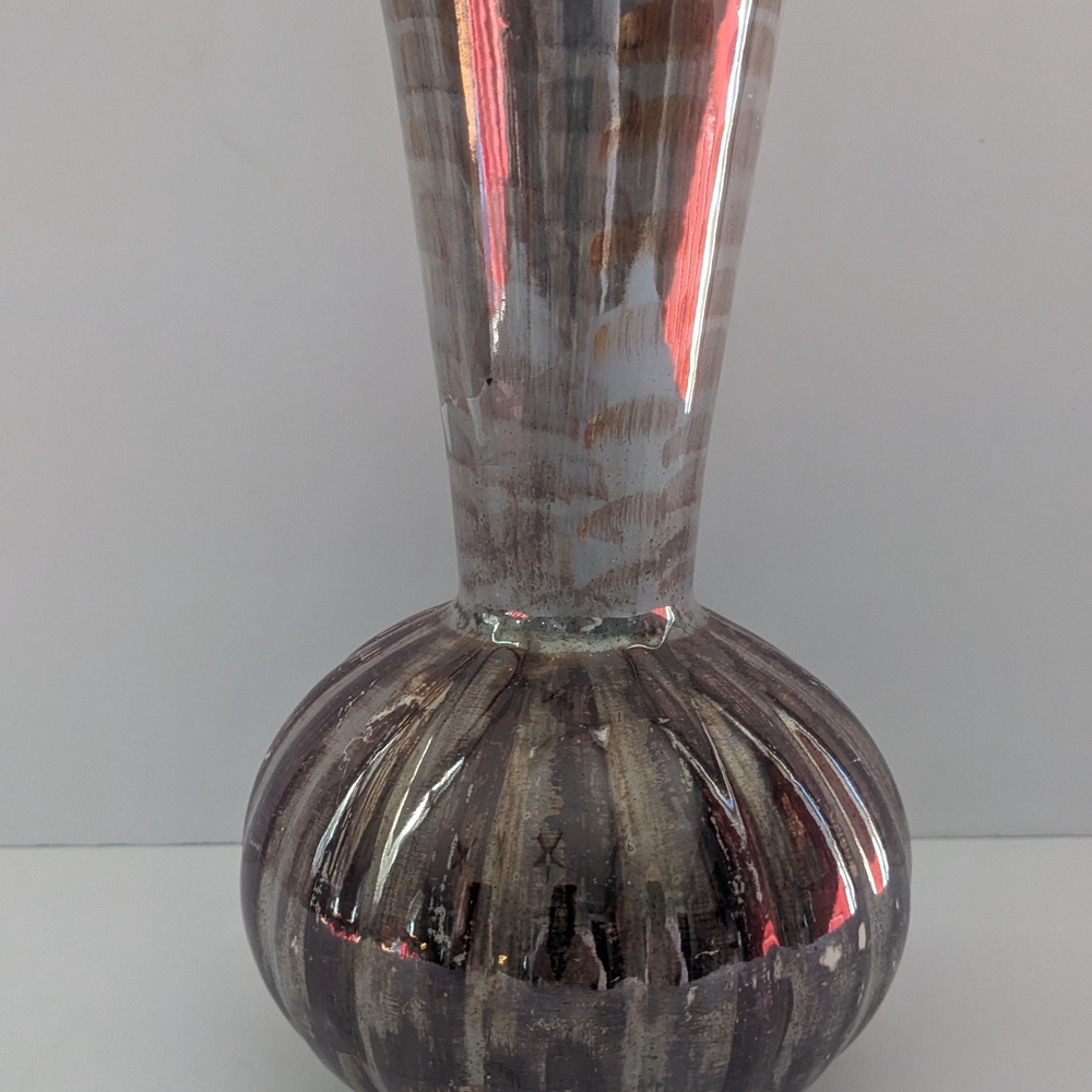 Elegant Striped Ceramic Vase
